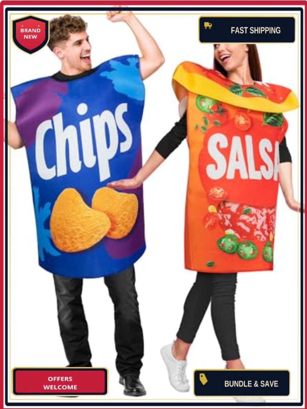 Officially Licensed Chips and Salsa Costume Adult Unisex Halloween